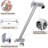 10" Square Stainless Steel High-Pressure Rain Shower Head W/ Adjustable Arm - Chrome Finish