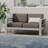 Aluminum Patio - Khaki Color 49.50In Seat W Assembly Needed Outdoor With 6.00In Cushion Thickness