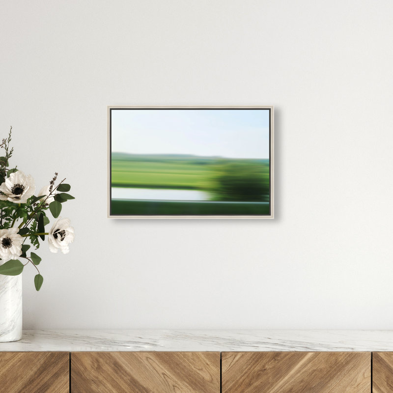 Velocity Meadow I Print by Oliver Gal, 31"H x 46"W, Silver Floater Frame