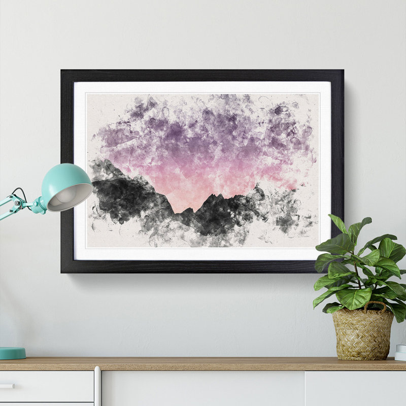 Pink Sky at Night - Framed Print, Black Framed, 33cm H x 45cm W x 2cm D