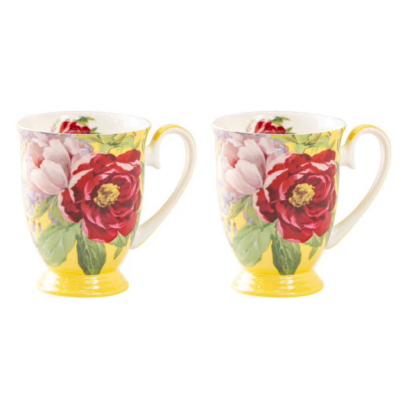Tasse à café Peony Bloom, Jaune