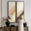 Minimal neutre abstrait lignes pour l'entrée - ensemble de 2, reproduction d'art encadrée sur toile 60 po x 20 po x 2, 60 po x 30 po x 2-703440134-703440135