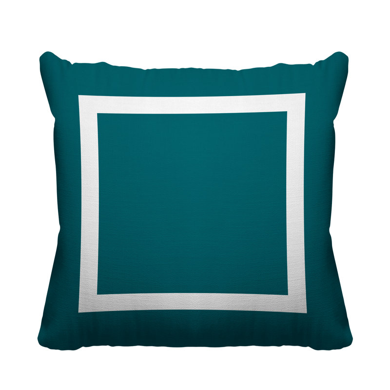 Coussin décoratif intérieur / extérieur Luella, L 15 po x H 15 po, Vert