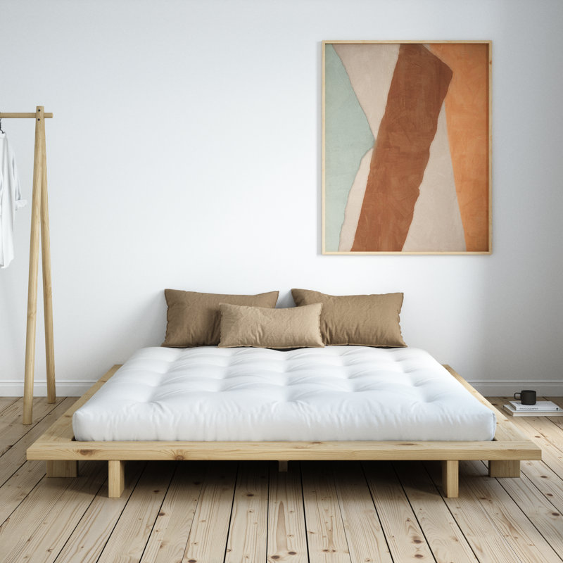 Japan Bed Frame, FSC certified pine wood, Made in Europe, Scandinavian Design, choose your size and color, Unfinished