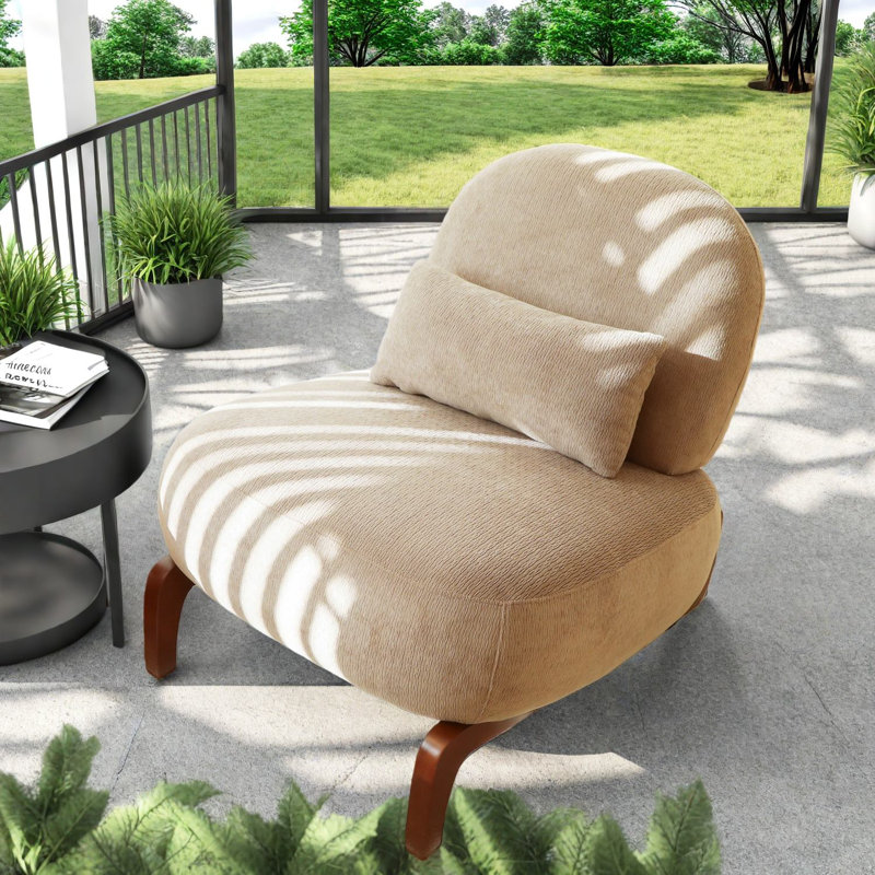 Chaises d'appoint confortables, pieds modernes en bois doux pour la maison