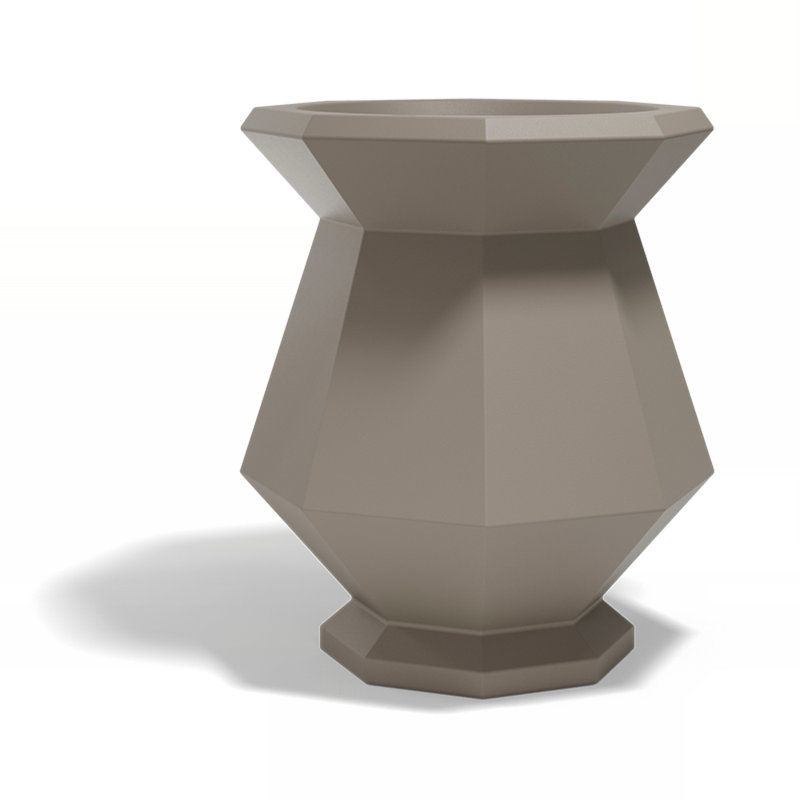 Origami - Kashi Planter, 47.25" H x 37.25" W x 37.25" D, Tortora
