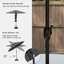 295 Cm 3-Tier Vented Patio Parasol Outdoor Market Umbrella W/ Push Button-881116027