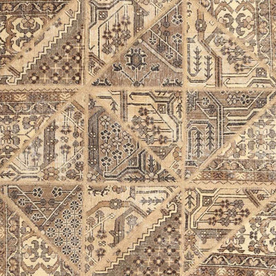 Tapis contemporain beige / brun clair
