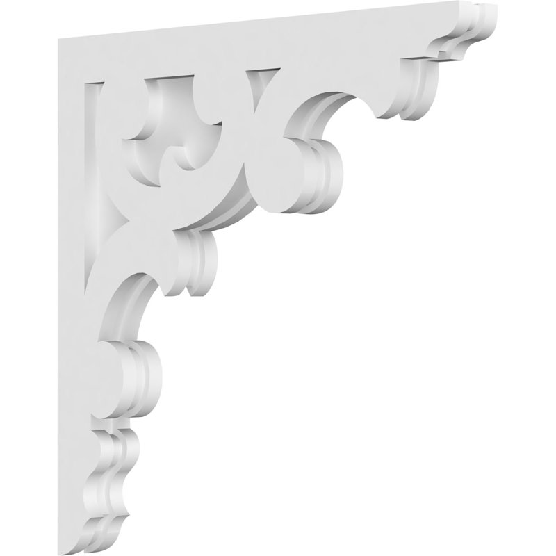 Corbeau en PVC de qualité architecturale 1 l 7/8 po x P 18 po x H 18 po Vienna, H 18 po x l 18 po x P 1,875 po
