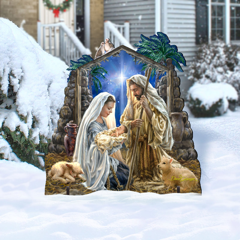 Glory to God Wooden Figurine