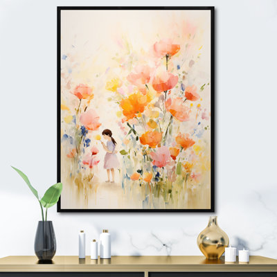 Whimsical Kids Floral Haven I - Art mural pour enfants