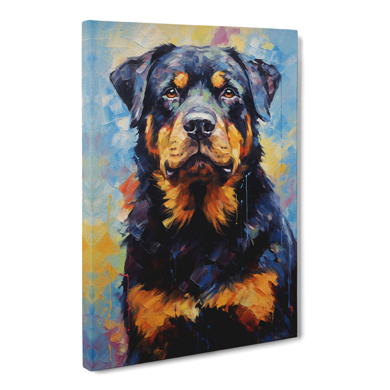 Rottweiler Impressionism - Wrapped Canvas, 50cm H x 35cm W x 3cm D