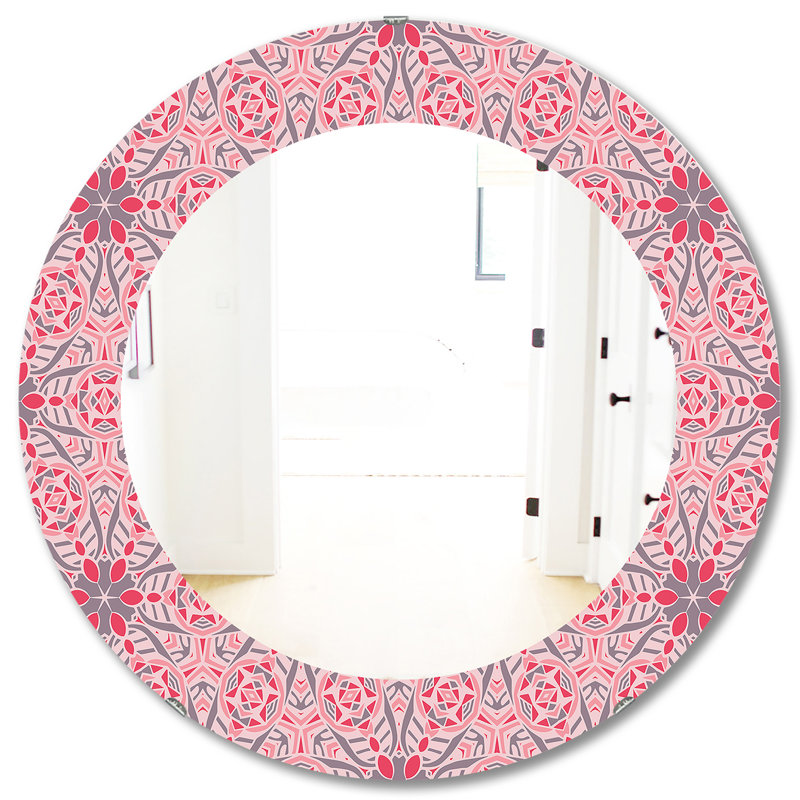 Miroir décoratif sphérique éclectique, H 31,5 po x l 31,5 po x P 0,24 po