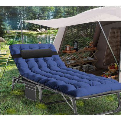 Folding Chaise Lounge Chair 5-Position, Folding Cot Heavy Duty Patio Chaise Lounges for Outside