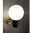 Drake 1-Light Metal and Glass Armed Sconce
