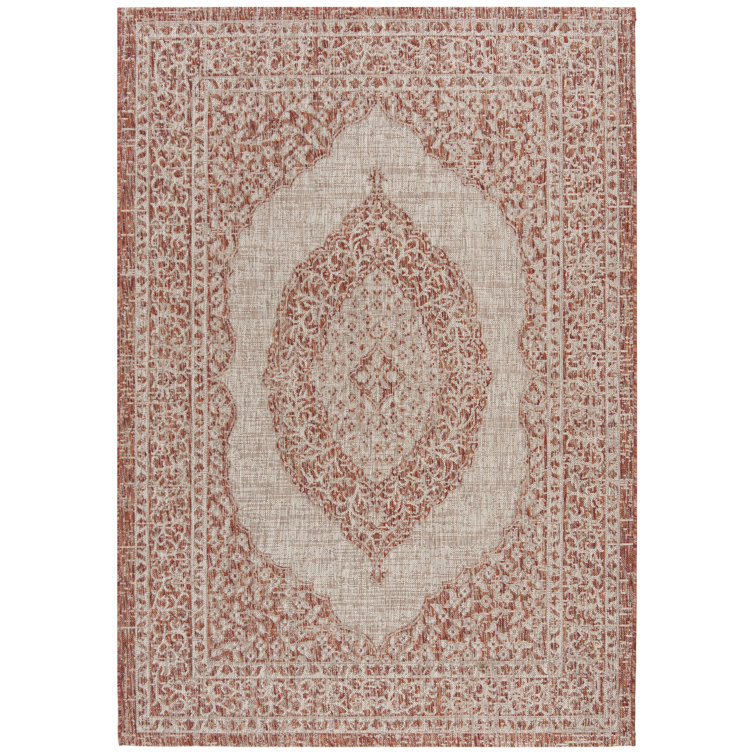 Auburn Beige/Terracotta Indoor/Outdoor Rug
