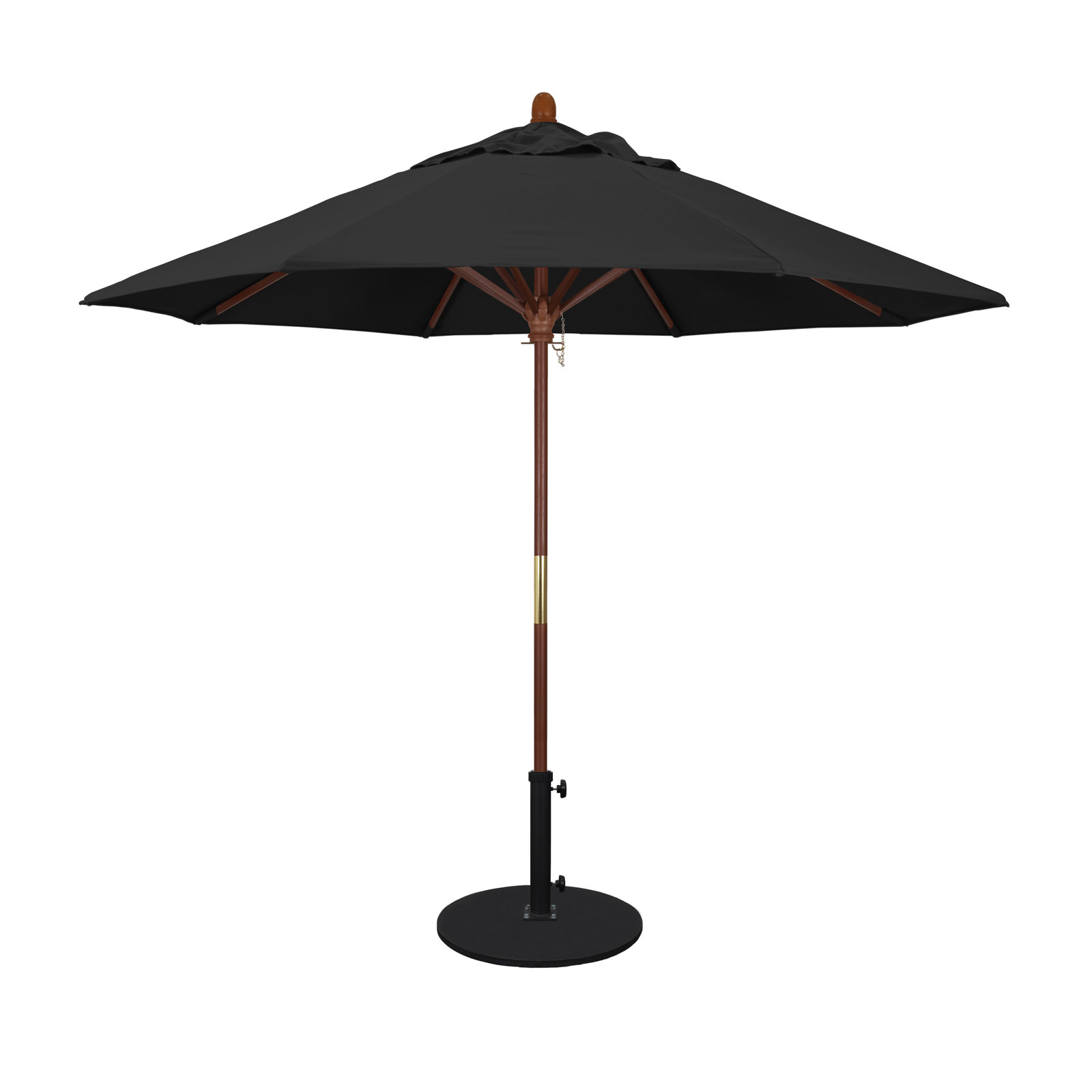 Manford 108'' Outdoor Umbrella, Black - Pacifica