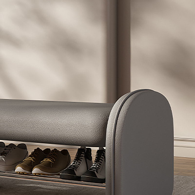Banc de rangement pour chaussures 47,2 po, Gris