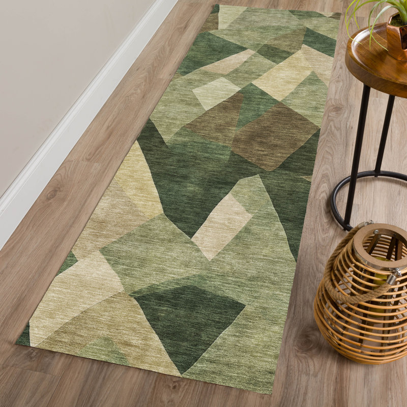 Machine Washable Indoor/Outdoor Jourdan ACN2374 Abstract Rug, Runner 2'3" x 7'6"