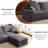 L-Shaped Sectional Sofa with Full-Compression Technology, No Assembly Required, Modular Design and Ultra-Soft Seats for Living Room Comfort-1052313461