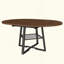 Table de salle à manger extensible ronde pour 4 à 8 personnes avec rangement, table de salle à manger circulaire avec cadre en métal et plateau épaissi, table de cuisine et de salon multifonctionnelle