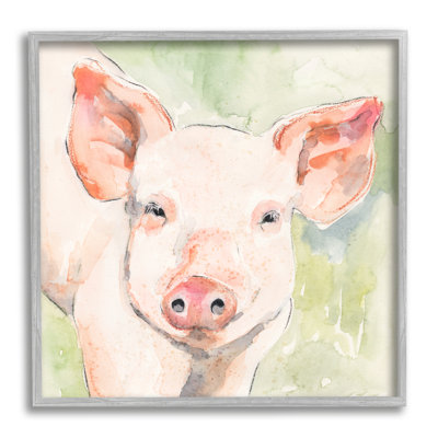 Cochon sur vert par Victoria Barnes