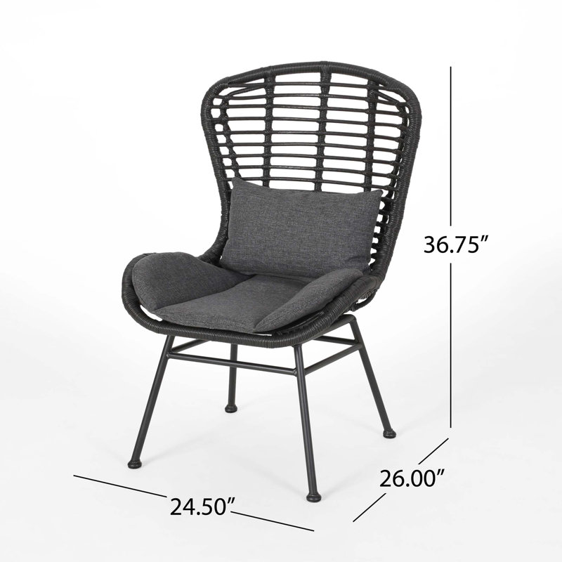 Fauteuil d'appoint contemporain Sleek Living, Gris, Gris