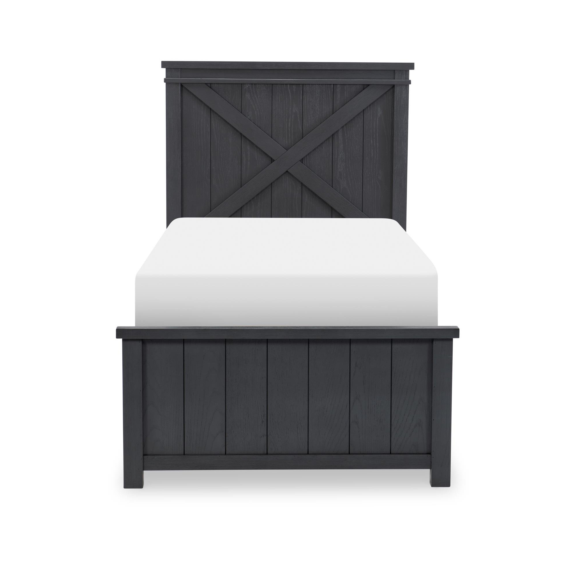 COMPLETE PANEL BED 33, Black, Twin
