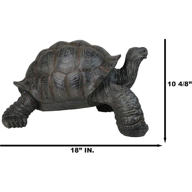 Grande statue réaliste réaliste de tortue géante réaliste des Galapagos, 18 po