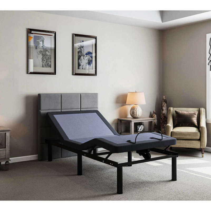 Lit simple TG réglable - capacité de poids de 850 lb, tête et pied réglables, mémoire programmable, position de mémoire de contrôle sans fil, pile de secours