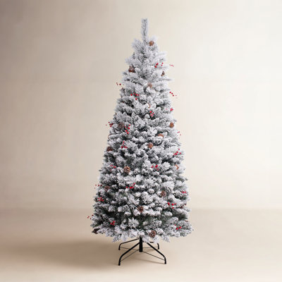 77' Lighted Artificial Pine Christmas Tree