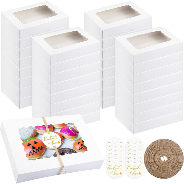 10 x 10 x 5 White Window Cake / Bakery Box - 10/Pack