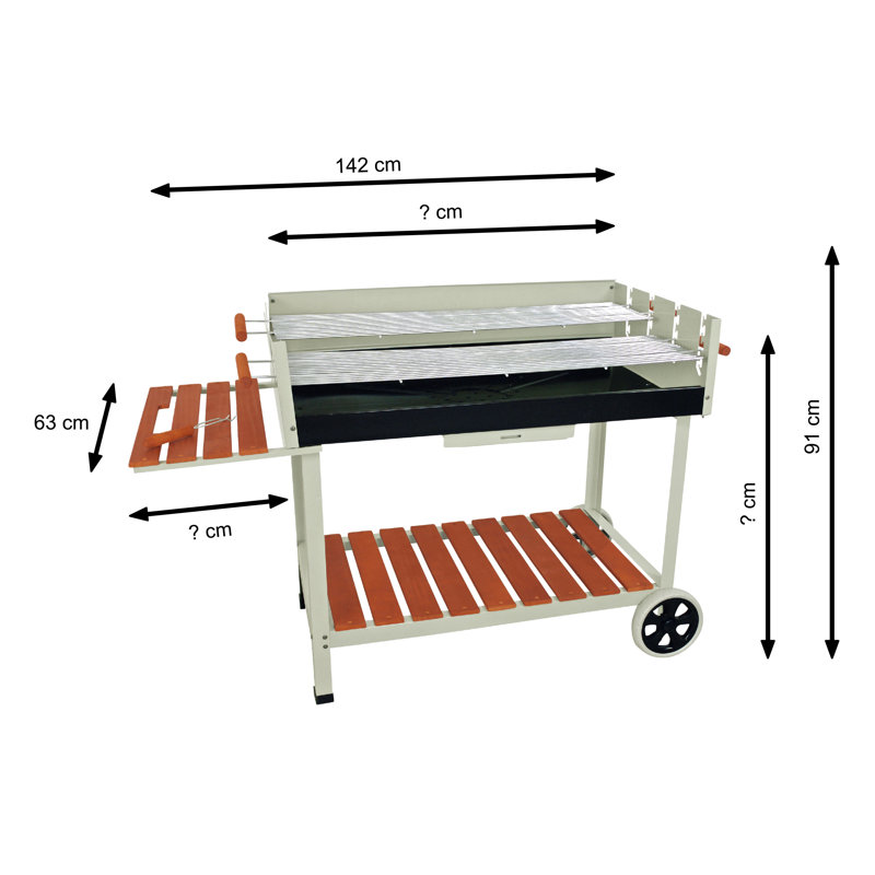 Indoba® 142cm W Barrel Charcoal Grill