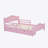 Wood Platform Bed with Guardrails on Both Sides and Two Storage Drawers ,Pink-1272059489