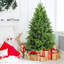 Arbre de Noël 8 pi avec embouts en PE + PVC 1847 - Arbre de Noël plein corps avec branches articulées, assemblage facile, support en métal stable, décoration de Noël vert classique-1445471656