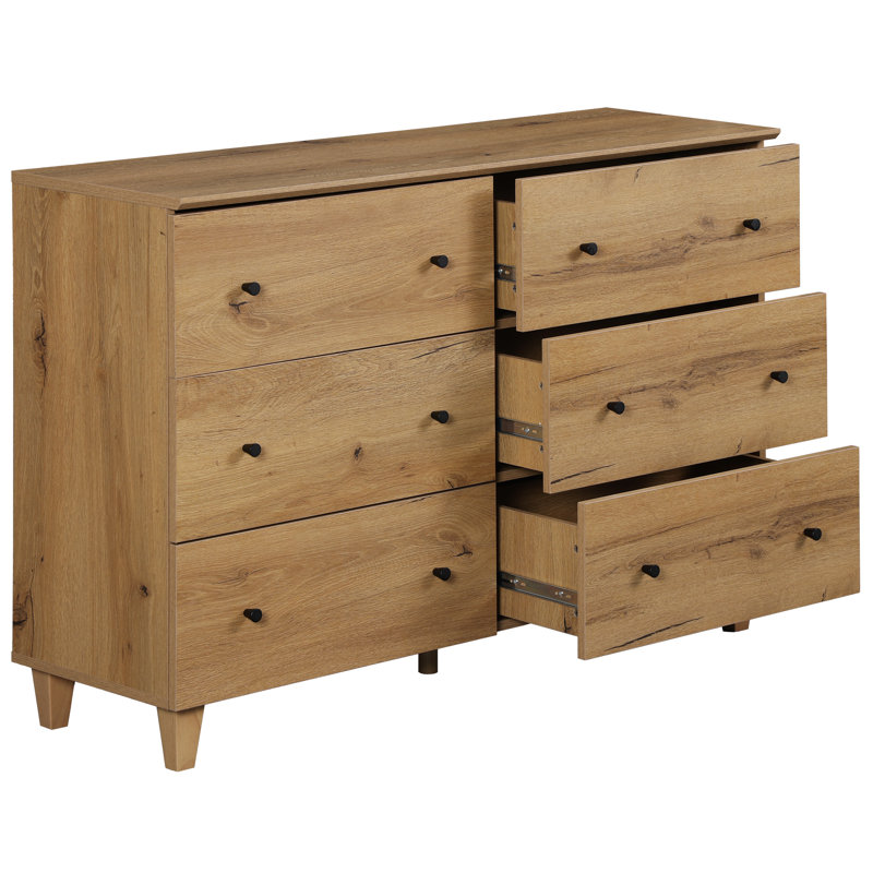 Commode pour enfants avec 6 tiroirs Lysiane, Brun