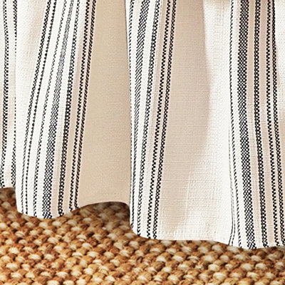 Rebekah Ruffled Ticking Stripe Pattern Classic Chic Casual Farmhouse Bed Skirt
