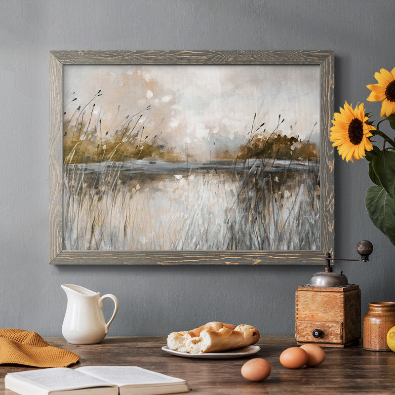 " Honeybloom Lake Views ", Gray, 22" H x 32" W x 1.5" D