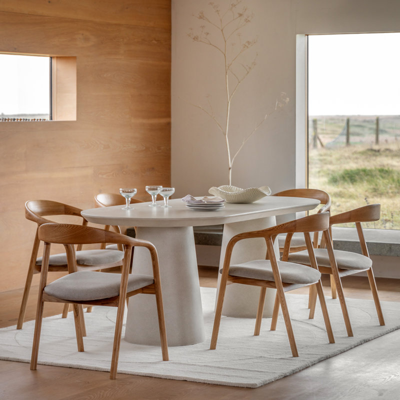 Oval Dining Table, Cream