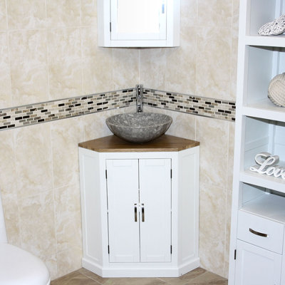 Andrina 550mm Single Bathroom Vanity with Vessel Stone Basin
