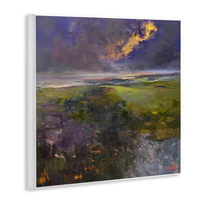 Gilded Landscape Abstract Wall Plaque Art by Patrick Dennis