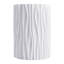 Table d'appoint d'extérieur blanc moderne avec motif cannelé ondulé