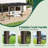 Louvered Pergola, Outdoor Sun Shade Pergola with Metal Frame and Adjustable Rainproof Roof-104879260