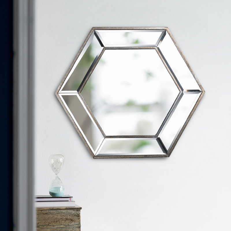 Miroir mural 20 po x 18 po Hexagon