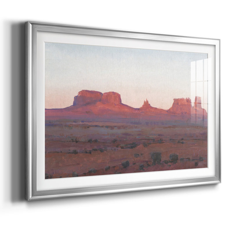 Red Rocks At Dusk II, reproduction d'art encadrée, Argent, H 19 po x l 27 po x P 1,5 po
