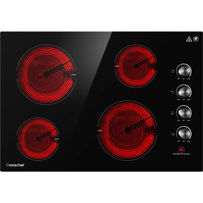 AMZCHEF 30" Black Electric Cooktop