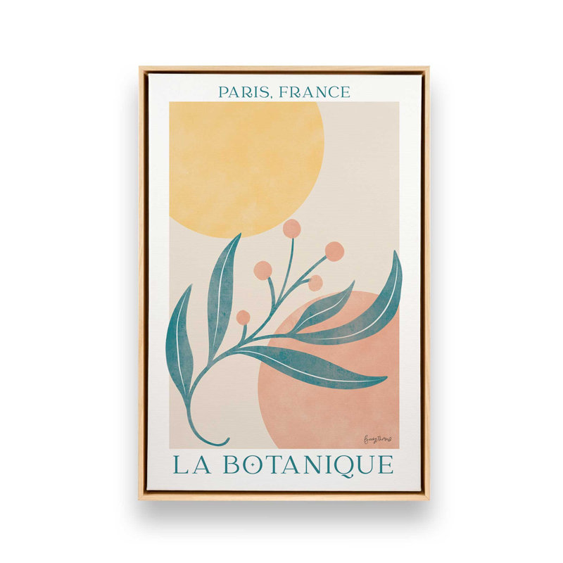 «Parisian Garden II», reproduction sur toile, Cadre flottant en érable américain, H 12,75 po x l 8,75 po x P 1,75 po