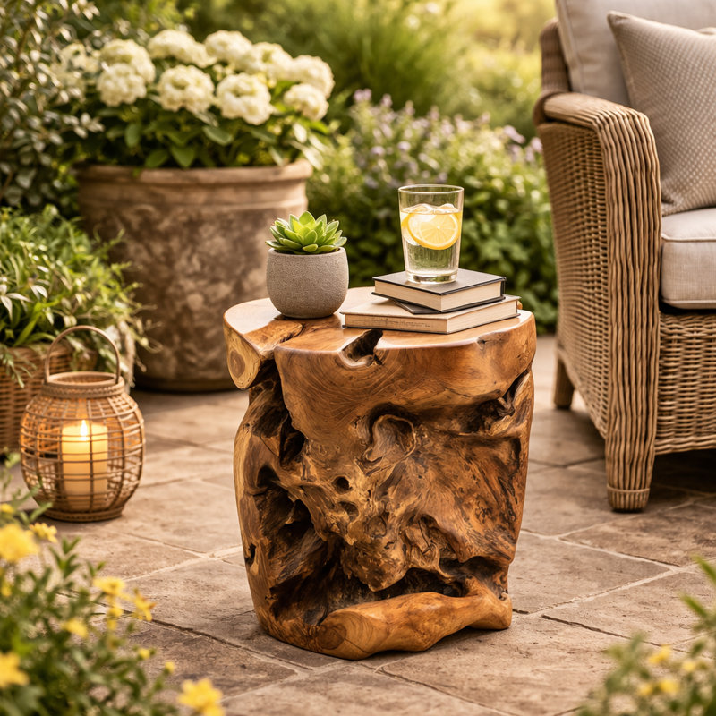 Burruss Solid Wood Accent Stool