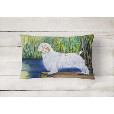 Clumber Spaniel Indoor/Outdoor Throw Pillow