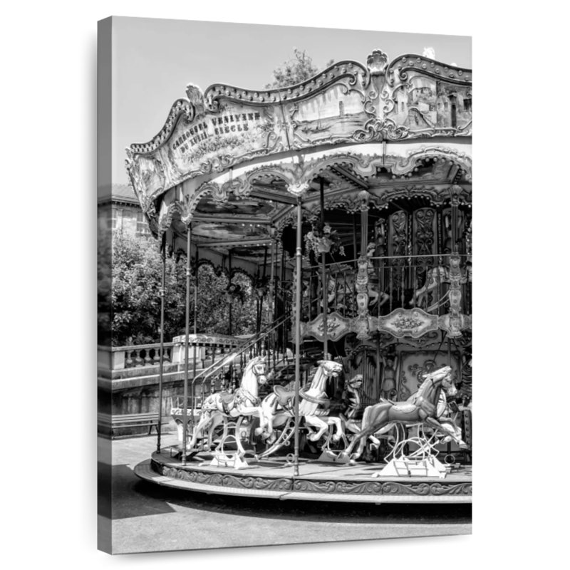 Paris Merry Go Round, H 12 po x l 8 po
